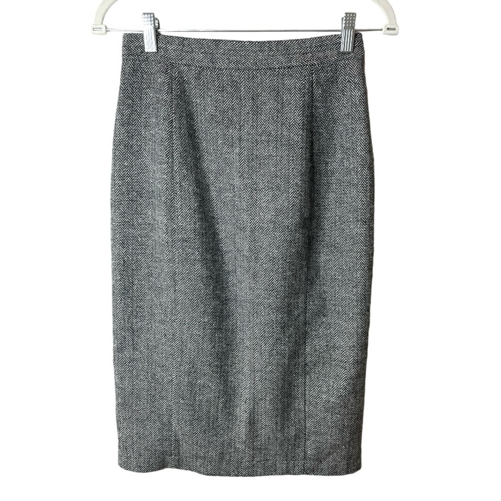 Forever 21 Pencil Knee Length Tweed Skirt Modest Office SZ SP   EUC